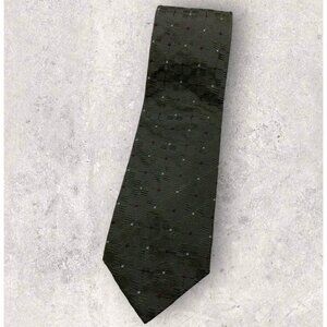 LORENZINI Silk Tie ITALY Gray Geometric W:3.7" EUC
